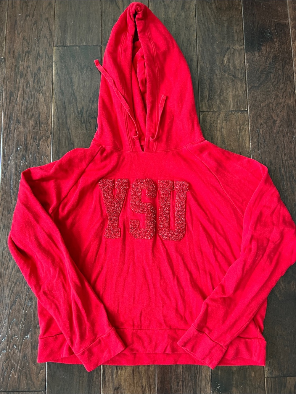 PINK Victoria's Secret Red Logo Hoodie Youngstown State University YSU